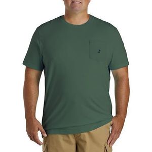 Nautica Men's Big and Tall Solid Crew Neck Short Sleeve Pocket T-Shirt