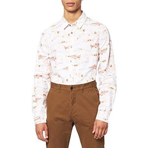 Desigual Heren Cam_fish Button Down Shirt, wit, XL