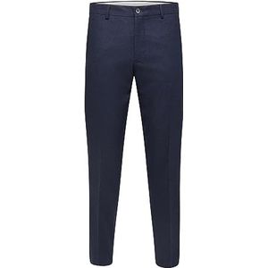 SELECTED HOMME Herenbroek, slim fit, maat 175, navy blazer, 52