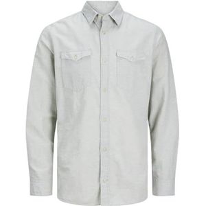 JACK & JONES Jcosheridan Linen Blend Shirt Ls Shirt met lange mouwen voor heren, desert sage, L