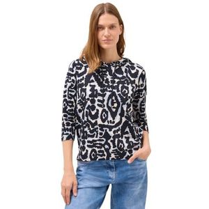 CECIL Capuchontrui met patroon, Urban Dark Blue S