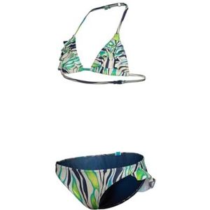 Arena Driehoekige bikini met waterprint voor meisjes, Zebra, 62 cm