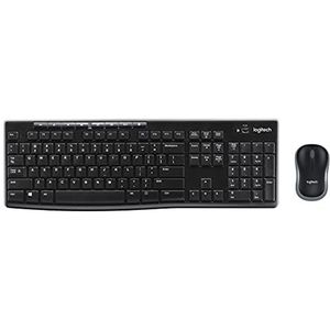 Logitech MK270 Draadloos Toetsenbord en Muiscombinatie voor Windows, Italiaans QWERTY indeling - Zwart