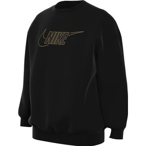 Nike Club Sweatshirt Zwart/Metallic Goud 128