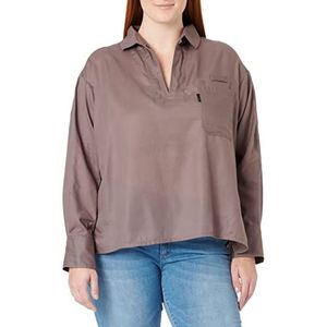 G-STAR RAW Dames Bowling Polo ls Shirt, Paars (dk Taupe Fungi C936-4751), S