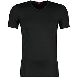 HUBER Heren T-shirt met korte mouwen onderhemd, zwart (7662), XXL