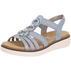 Remonte Dames D2073 sandalen, blauw/staalblauw/12, 44 EU, blauw staalblauw 12, 44 EU