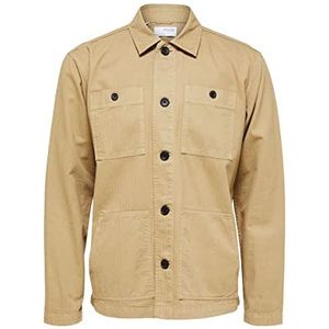 SELECTED HOMME Heren Overshirt Relaxed Fit, Kelp, S