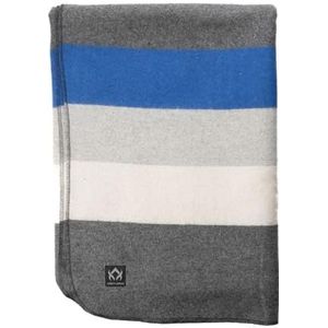 Arcturus Rainier Wollen deken - 2,0 kg warm, zwaar, wasbaar, groot | Geweldig voor kamperen, buiten, survival- en noodkits (wit blauw grijs)