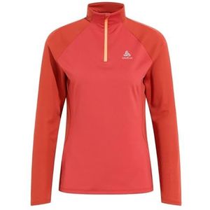 Longsleeve Odlo Women Mid Layer 1/2 Zip Essential Ceramiwarm Cinnabar