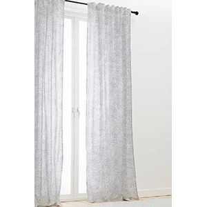 Jotex Dottie multifunctioneel gordijn, wit/zwart, 160, 2