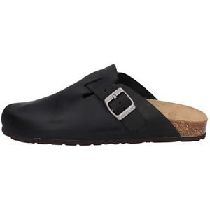 Grunland Robi CB7034 Herenslippers van geolied nubuck, Zwart, 39 EU
