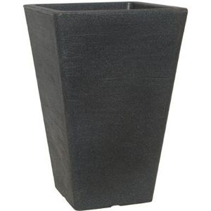 PP-plastic 83-55-10 pot Ken 35,7 x 35,7 x 53,5 cm, zwart/graniet