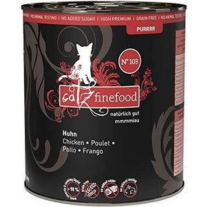catz finefood Purrr kip monoprotein kattenvoer nat N° 103, voor voedingsgevoelige katten, 70% vleesgehalte, 6 x 800 g doos