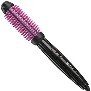 Verwarmde haarstylingborstel met siliconen borstelharen van Revlon, borsteldiameter 2,5 cm, zwart