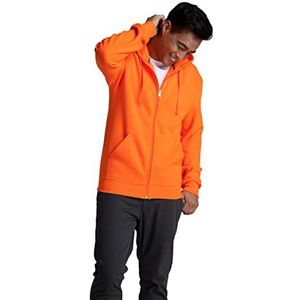 Fruit of the Loom Heren Eversoft Fleece Hoodies (Regular & Big Man) Hooded Sweater Full Zip Safety Orange, XXL, Volledige Zip - Veiligheid Oranje, XXL