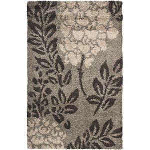 Safavieh Shaggy tapijt, SG456, geweven polypropyleen, donkerbeige/grijs, 99 x 160 cm