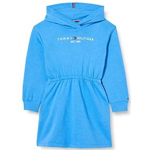 Tommy Hilfiger Essential sweatjurk L/S jurk voor meisjes en meisjes, blauw (mesmerizing blue), 80 cm
