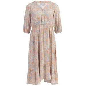 IRIDIA Midi-jurk voor dames, Blauw meerkleurig., S