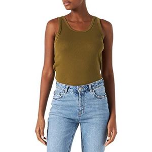 camel active Tanktop voor dames, van biologisch katoen, olijf, XXL