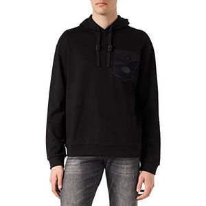 Armani Exchange Heren Hoodie met front Camo Pocket Hooded Sweatshirt, zwart, XS