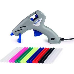 Dremel 930 Hot Lijmpistool 105-165°C - lijmpistool met dubbele temperatuur en precisietip zonder druppel, dubbele temperatuur en 18 multifunctionele lijmsticks (7 mm)