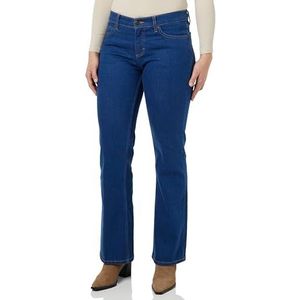 CloverUS dames bootcut jeans, rinse, W32 / L31, blauw, 32W x 31L