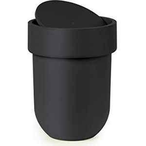 Umbra 023269-040 Touch afvalbak met deksel, 6 liter, Zwart