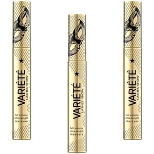 Eveline Cosmetics Variété Langdurige volumegevende mascara met nauwkeurige siliconen borstel, intensief zwart
