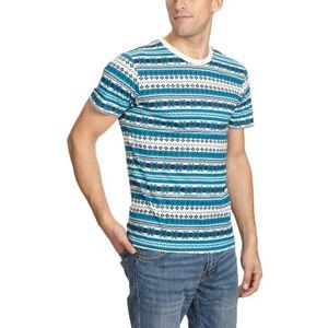 Fruit of the Loom Heren T-shirt Regular Fit, dierenprint 11036PP143, meerkleurig (P7, Pool Blue Print), 37 NL/S