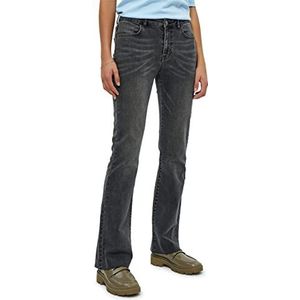 Minus Nieuw Enzo Mid Waisted Flared Jeans, grijze jeans voor vrouwen VK, lente jeans, maat 14, 129 Donkergrijs, 40