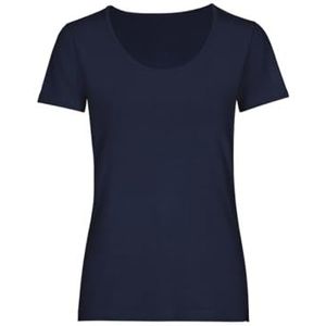 Trigema - T-shirt - Navy - Korte Mouwen - 94% Viscose - 6% Elastaan