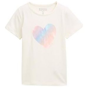 TOM TAILOR T-shirt voor meisjes, 12906 - Wool White, 92-98