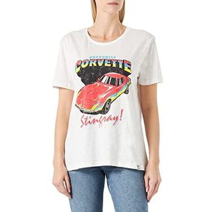 Recovered Dames Vintage Corvette Stingray Ecru Vrouwen Fitted by M T-shirt, M, ecru, M