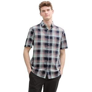 TOM TAILOR heren overhemd, 37318 - Navy Multicol Check, M