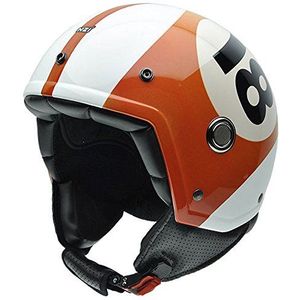 NZI 050260 G690 Tonup Eighteen motorhelm, design biljartbal 57 (M)