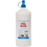 Baker Ross FN078 Wasbare PVA-lijm - 1 liter, PVA voor scholen, onderwijsbenodigdheden, multifunctionele lijm voor hout, papier en karton