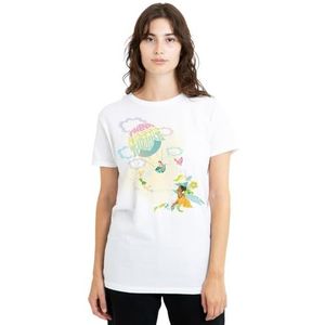 Fairies Think Happy Thoughts Tinker Bell, Iridessa dames T-shirt, wit, medium, Wit, M