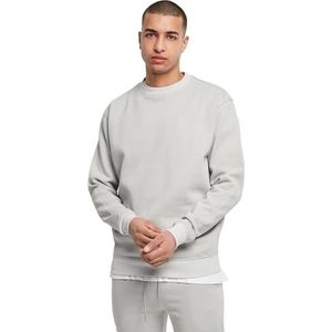 Urban Classics Basic Pullover Crew Neck Sweatshirt voor heren, verkrijgbaar in 6 kleuren, effen, met ronde hals, maat S tot 5XL, Lichtopbrengst, XXL