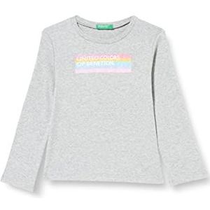United Colors of Benetton T-shirt M/L 3I9WG107C, grijs melange 501, 82 meisjes, Grijs Melange Medium 501