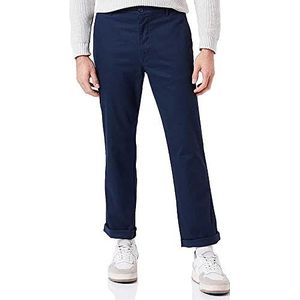 Dockers Men's Original Chino Slim Hemp Chino, Navy Blazer, 34W / 34L