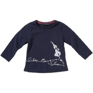 Calvin Klein Jeans baby meisjes shirt met lange mouwen CGP20AJP508 98 (3) Blu (Blau (757))