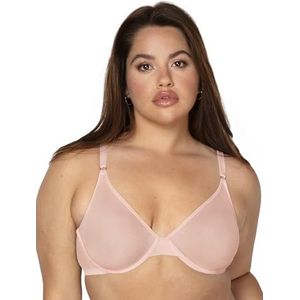 Smart & Sexy Women's Sheer Demi Underwire Bra, Blushing Rose (Mesh), (38) 38D