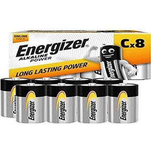 Energizer, C Energizer Alkaline Power batterijen, 8 stuks (exclusief Amazon)