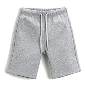 Koton Boys Basic Shorts Tie Taille, Grijs (023), 9-10 Jaar