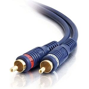 C2G 5M Velocity RCA manspersoon Stereo Audio Lead 24K Gold-Plated Geschikt voor Surround Sound System, Home Theater, HDTV, Gaming Consoles, Hi-Fi systemen, DJ apparatuur en meer