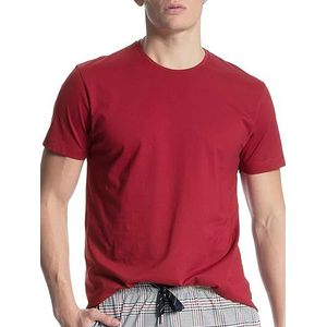 CALIDA Heren Remix Basic T-shirt, rood (Rumba Red), 46/48 NL