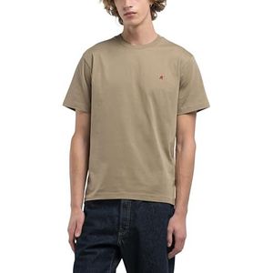 Replay Heren Regular Fit T-shirt van katoen, 875 Military Khaki, L