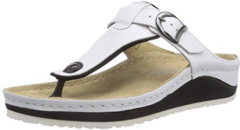 Berkemann Mila wit leren slippers teenslippers - 0 01351-100