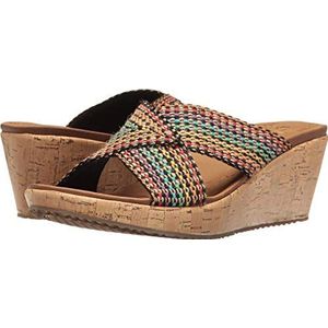 Skechers Dames Beverlee - Vakantiemodus Wedge sandaal, Meerkleurig, 36.5 EU